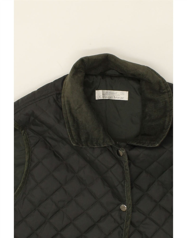 ST. BERNARD Womens Quilted Gilet US 14 XL Green Polyester Vintage St. Bernard and Second-Hand St. Bernard from Messina Hembry 