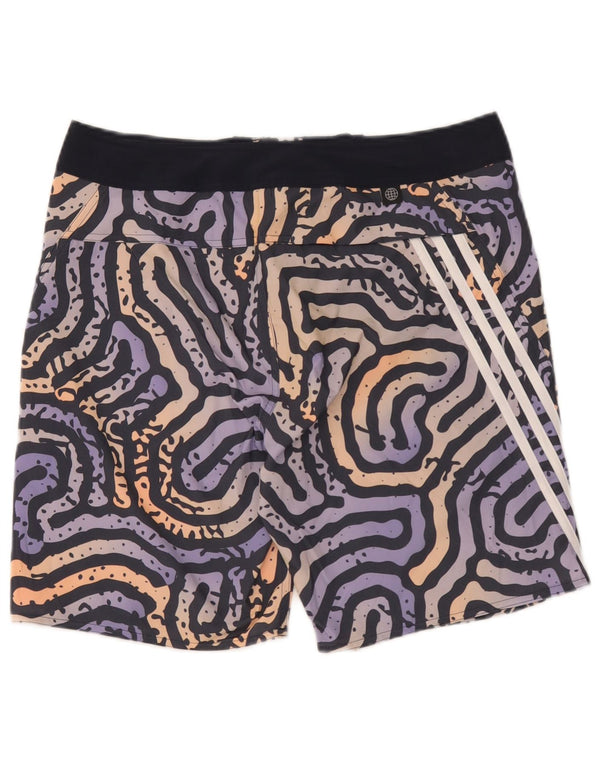 Мужские шорты для плавания Adidas с абстрактным узором, большой разноцветный полиэстер