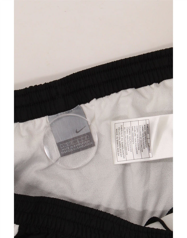 Женские спортивные шорты NIKE, США, 12/14, большие черные полиэстер с цветными блоками