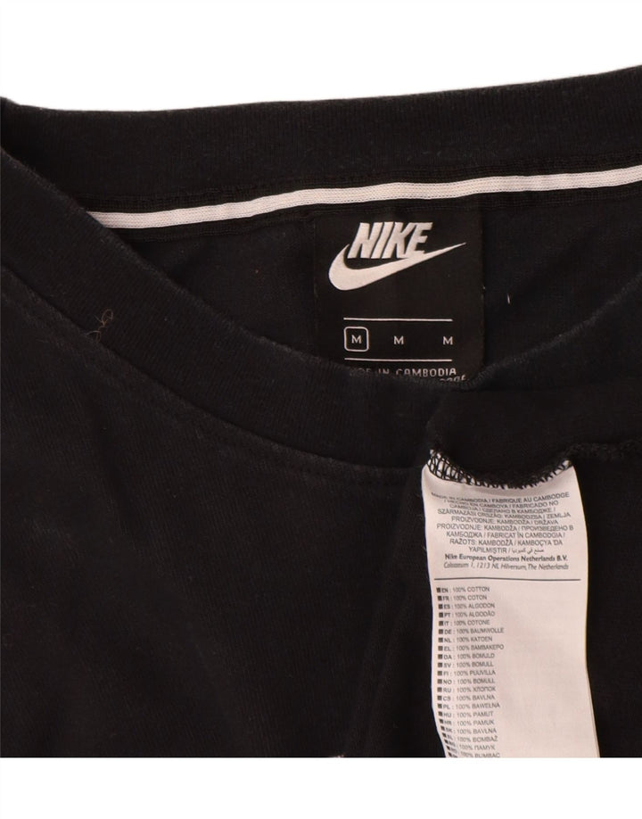 Мужская футболка с графическим рисунком Nike, средний черный хлопок