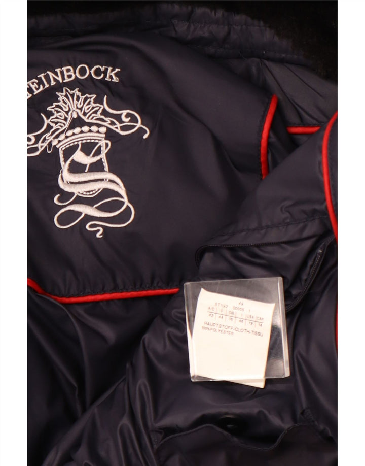 STEINBOCK Womens Padded Coat UK 16 Large Navy Blue Polyester