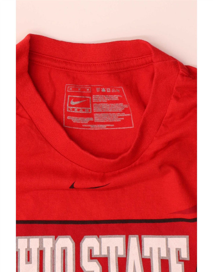 Мужская футболка с графическим рисунком Nike Ohio State Buckeyes, средний красный хлопковый топ