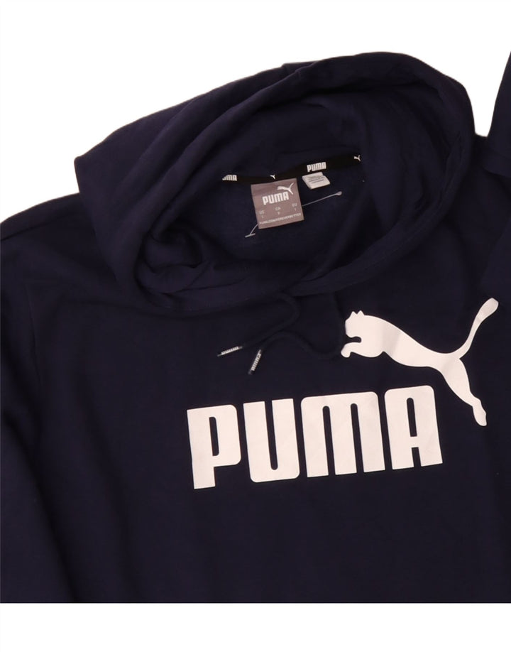 Мужская толстовка с капюшоном PUMA, большая, темно-синяя