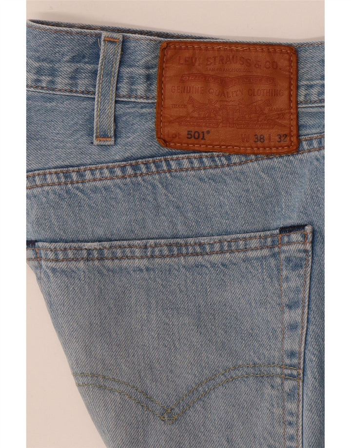 Мужские прямые джинсы Levi's 501 W38 L32 синие, хлопок