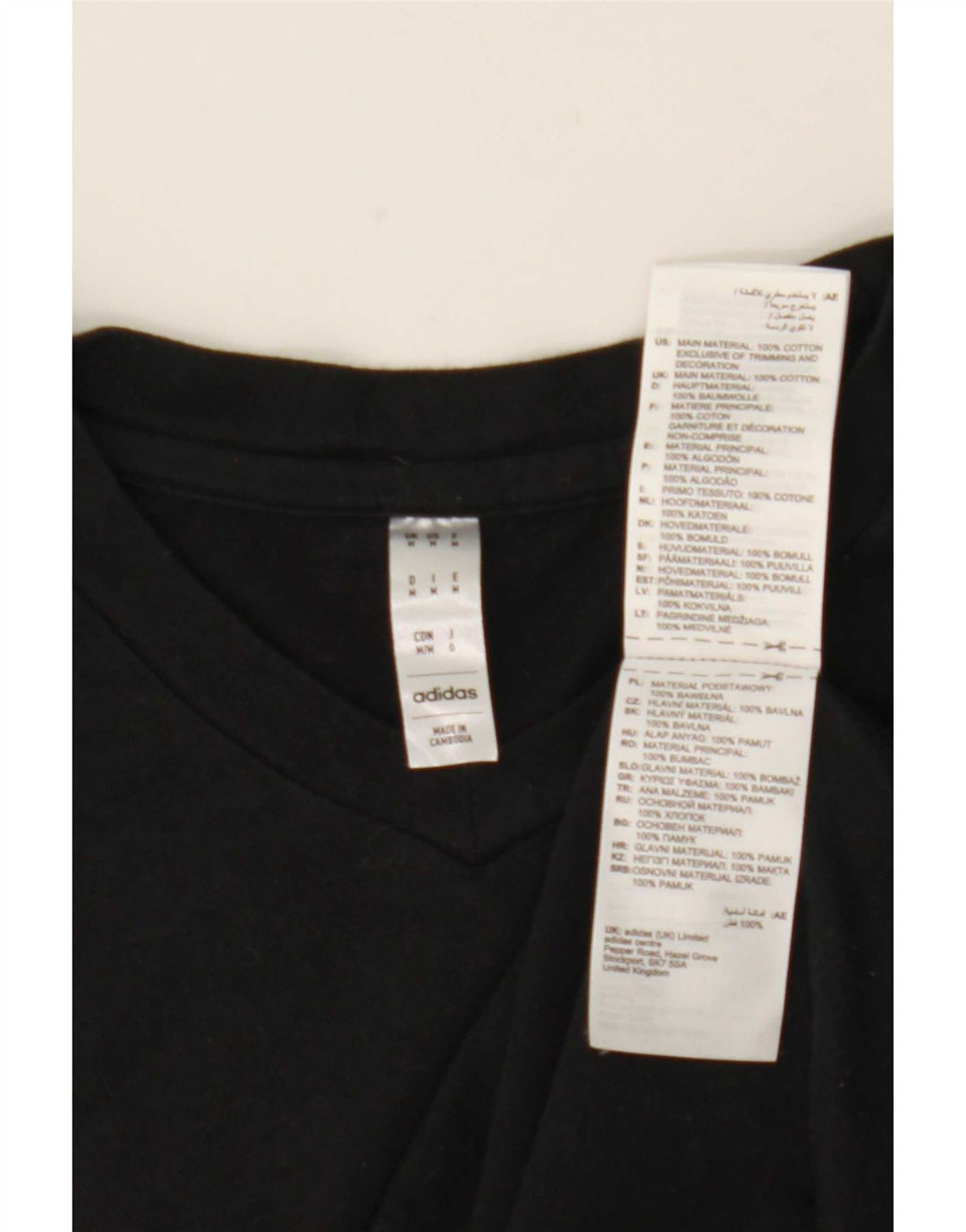 Мужская футболка Adidas Top Medium Black Cotton