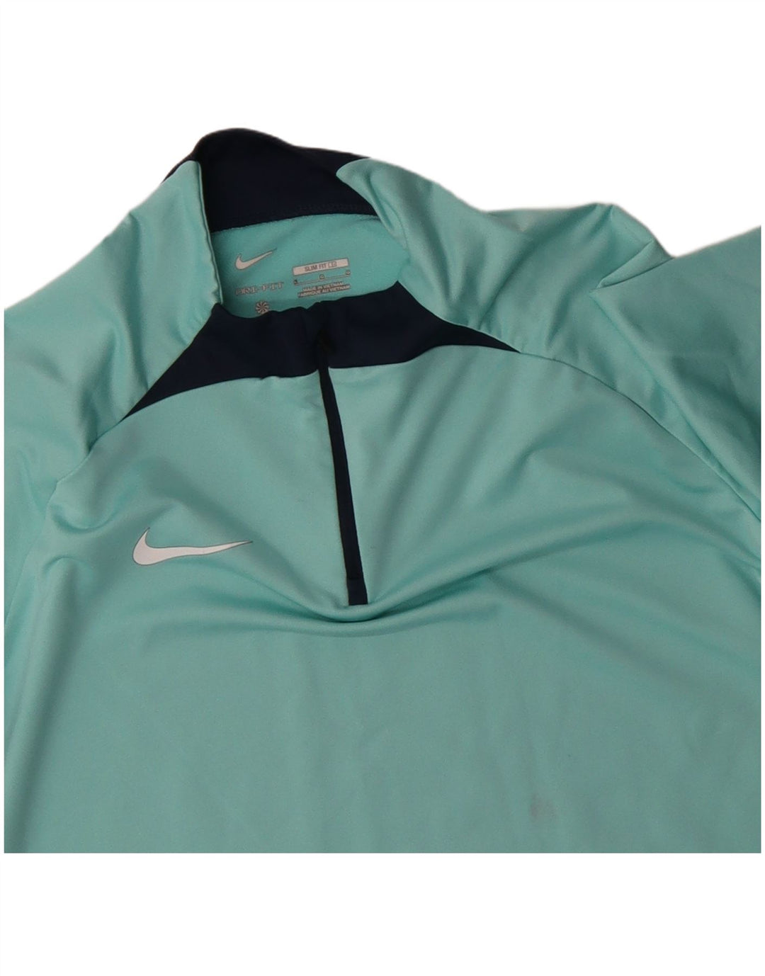 Женский спортивный костюм-пуловер с воротником на молнии Nike Dri Fit UK 16, большой бирюзовый цвет