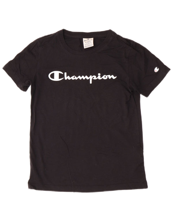 Женская футболка с рисунком Champion UK 6 XS, черный хлопок