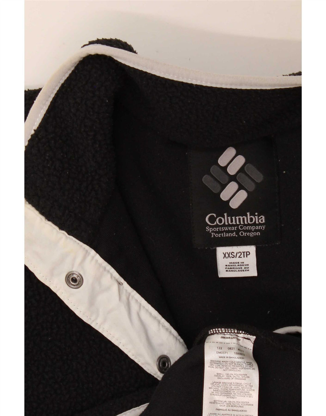 Мужской флисовый джемпер Columbia на пуговицах 2XS, черный полиэстер