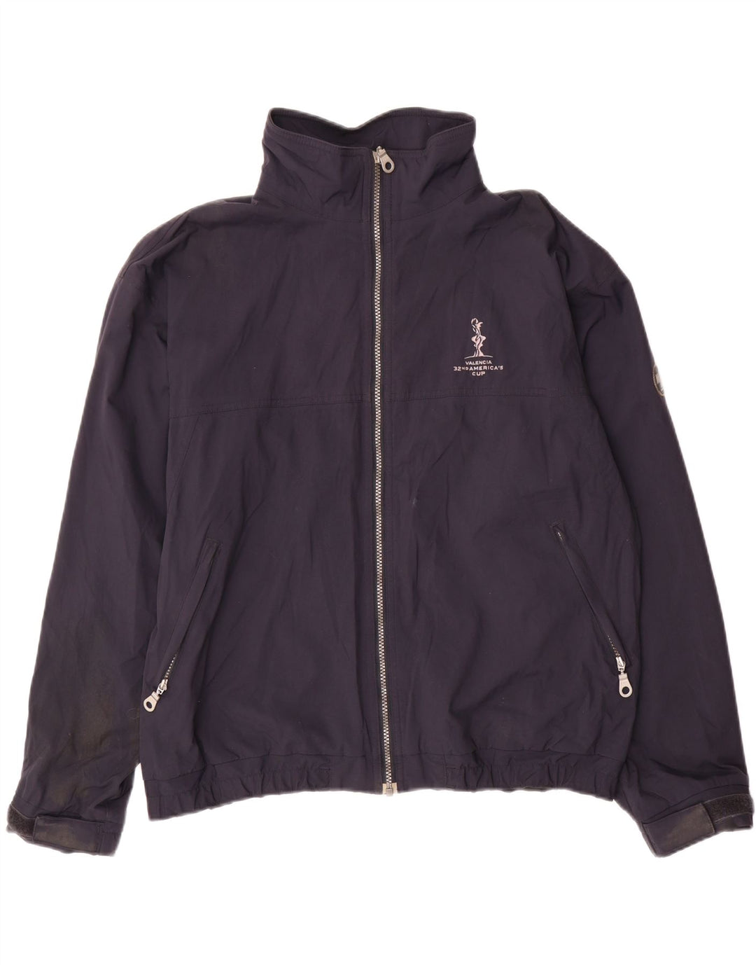 Мужская дождевик свободного покроя MURPHY & NYE UK 38, средний темно-синий нейлон