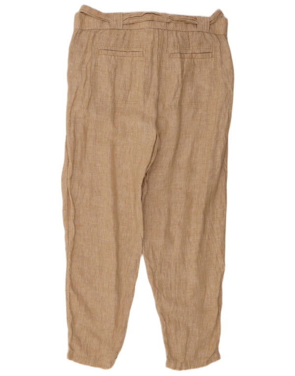 Женские зауженные брюки-чиносы Marks & Spencer UK 18 XL W38 L29, бежевый лен