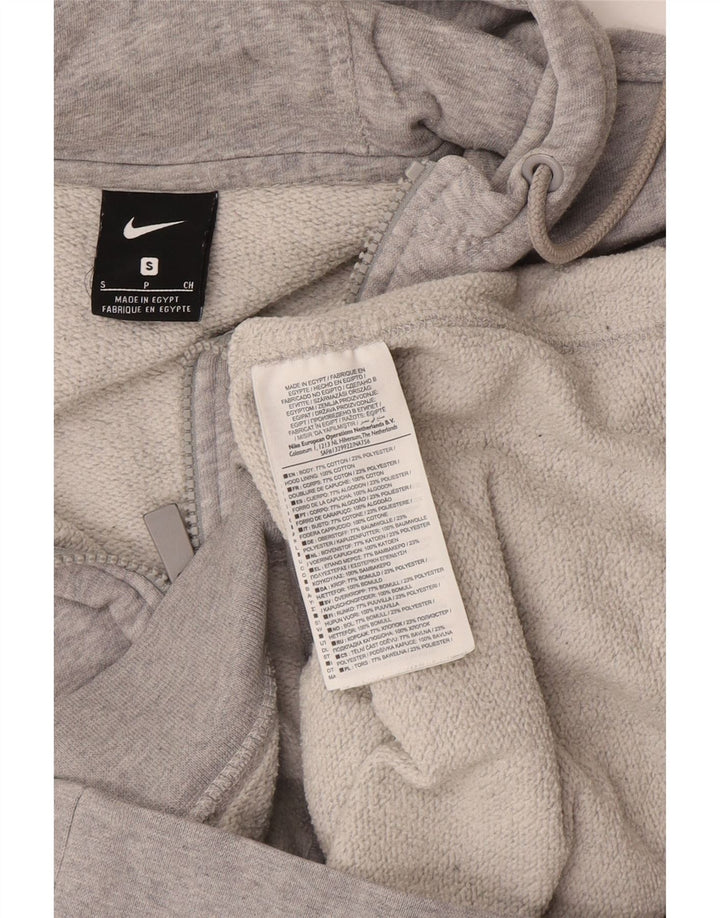 Мужской свитер с капюшоном на молнии Nike, маленький серый хлопок с крапинками