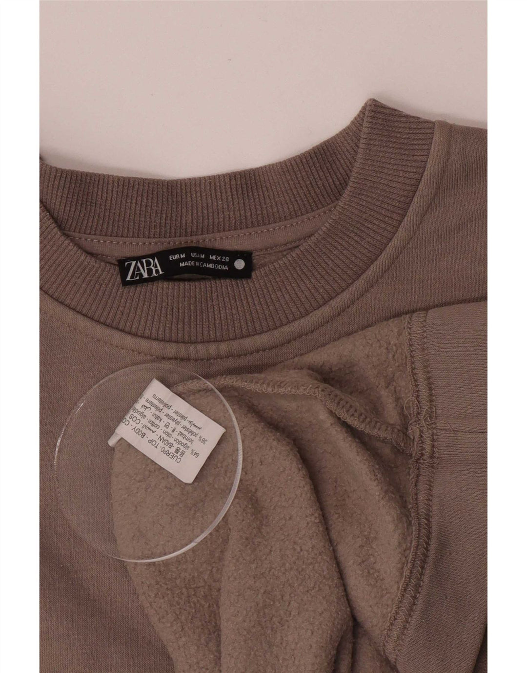 Женский свитер Zara UK 14, хлопковый средний серый цвет