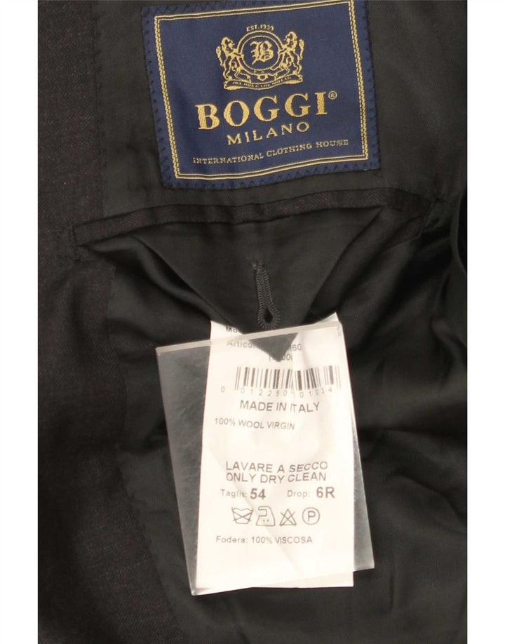 Мужской пиджак Boggi Milano на 3 пуговицах IT 54 2XL Серый Шерстяной
