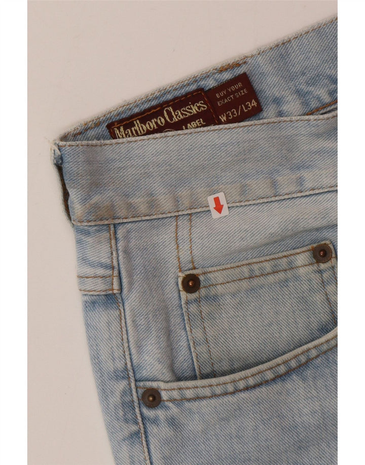 Мужские прямые джинсы Marlboro Classics W33 L34 синие, хлопок
