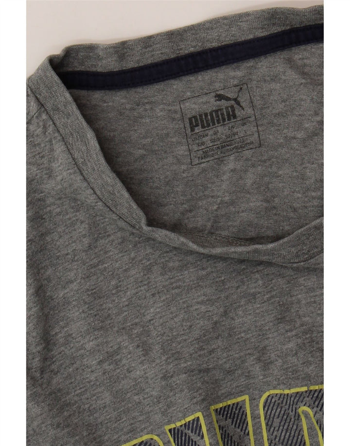 Мужская футболка с рисунком PUMA, большая, серая
