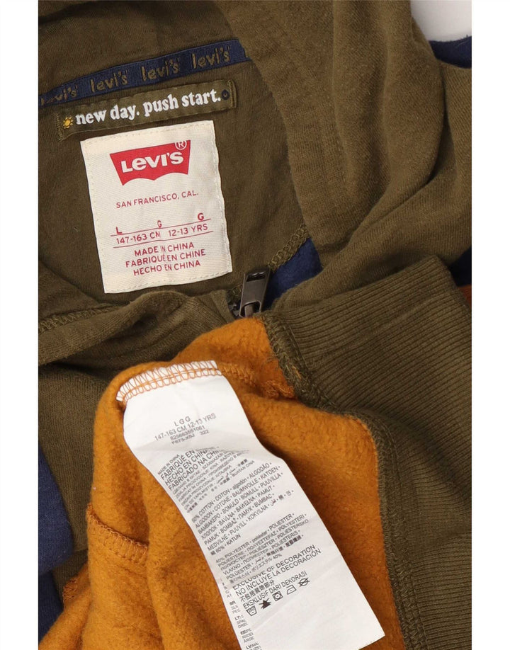 Джемпер с капюшоном Levi's для мальчиков 12-13 лет, большой, разноцветный