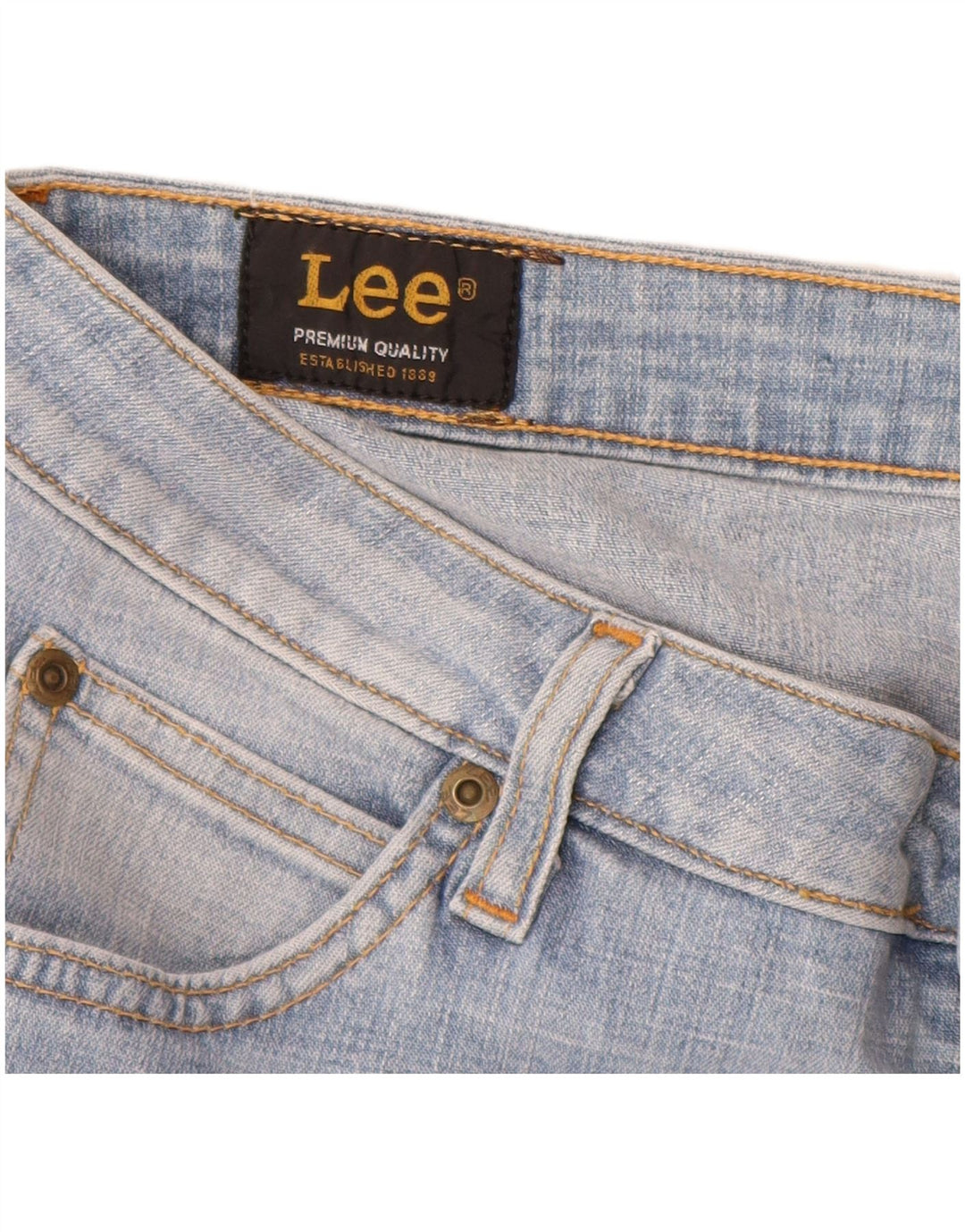 LEE Womens Cameron Bootcut Jeans W34 L33 Blue Cotton