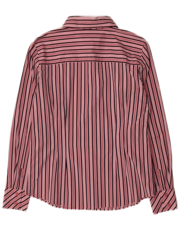 TOMMY HILFIGER Womens Shirt US 14 XL Pink Striped Cotton