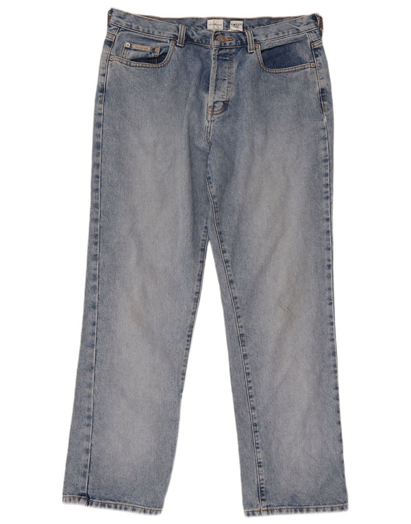 Женские прямые джинсы Calvin Klein US 13 XL W34 L30, синий хлопок