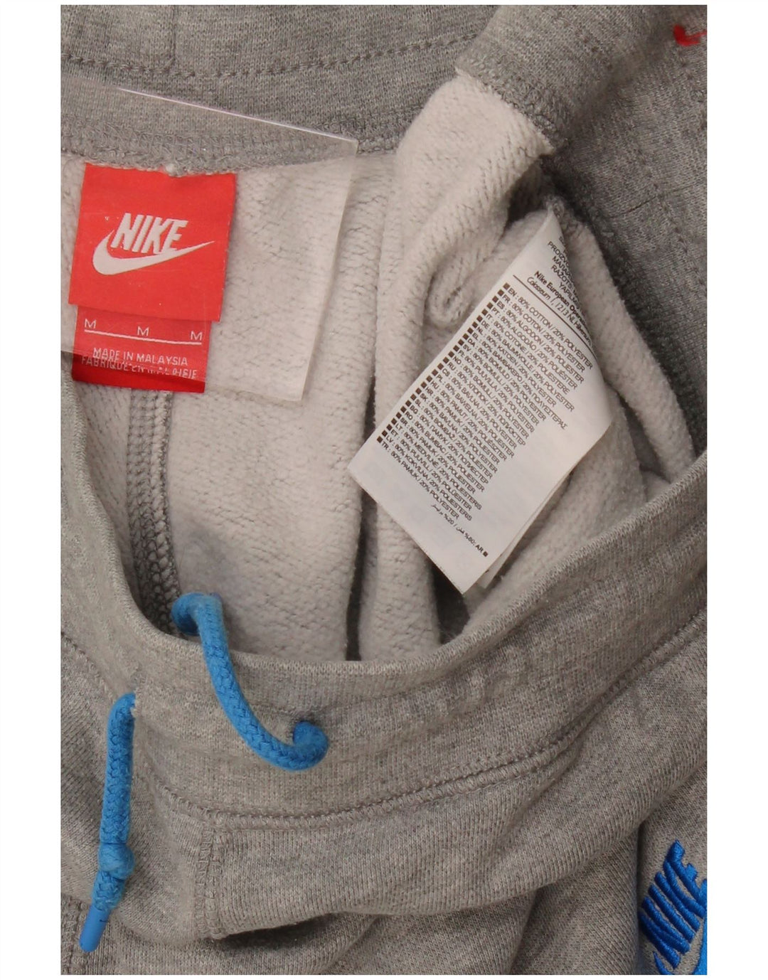 NIKE Mens Tracksuit Trousers Joggers Medium  Grey Flecked Cotton