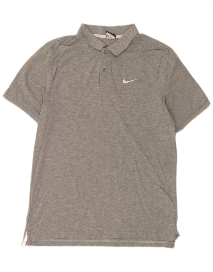 Мужская рубашка-поло Nike, большая серая хлопковая рубашка в крапинку