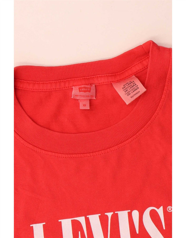 Женская футболка оверсайз с рисунком Levi's Top UK 6 XS Красный