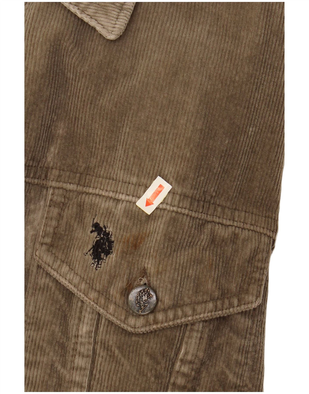 США ПОЛО ASSN. Мужская вельветовая куртка UK 42 XL бежевая