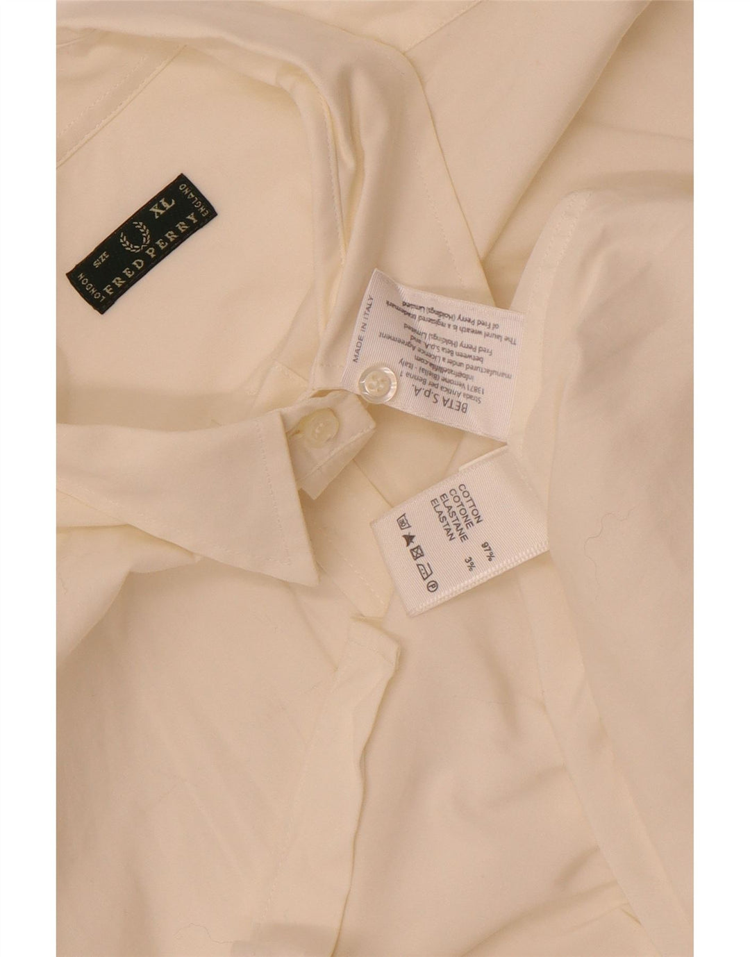 Женская рубашка Fred Perry UK 18 XL, белый хлопок