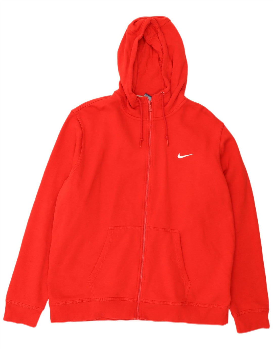 Мужской свитер с капюшоном на молнии Nike 2XL, красный хлопок
