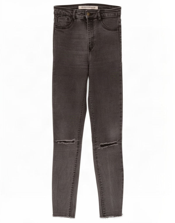 Zara Womens Trafaluc Distressed Skinny Jeans EU 36 XS W26 L26 Grey