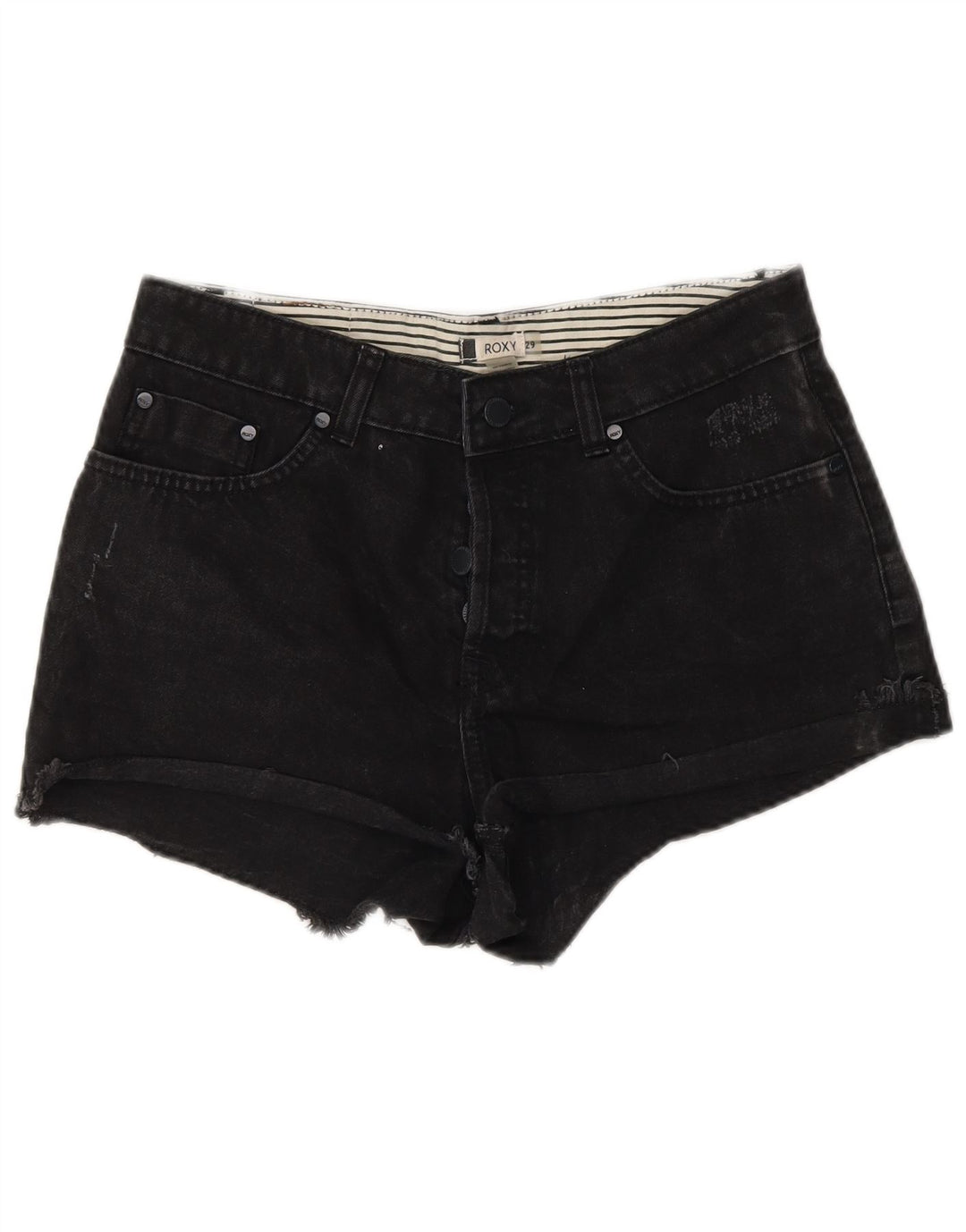 Женские джинсовые шорты Roxy W29, средний черный, хлопок