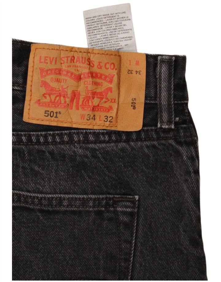 Мужские прямые джинсы Levi's 501 W34 L32 черные