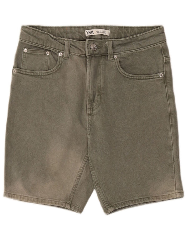 Мужские джинсовые шорты Zara EU 38 Small W30 Хаки Хлопок