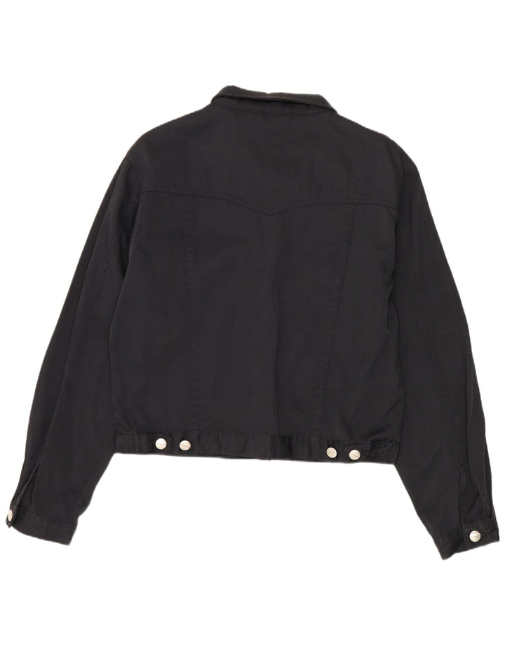 JP COLLECTION Женский укороченный бомбер EU 40, средний черный нейлон