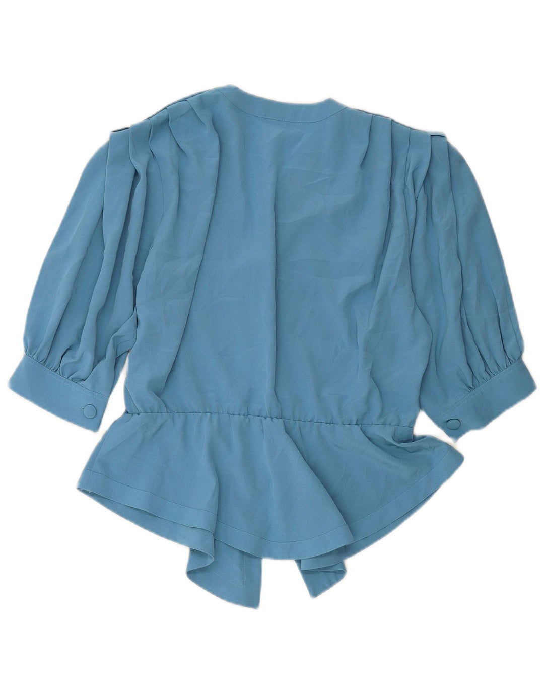 MARIO PUCCI CECCONI Женская рубашка-рубашка с коротким рукавом IT 42 Средний синий