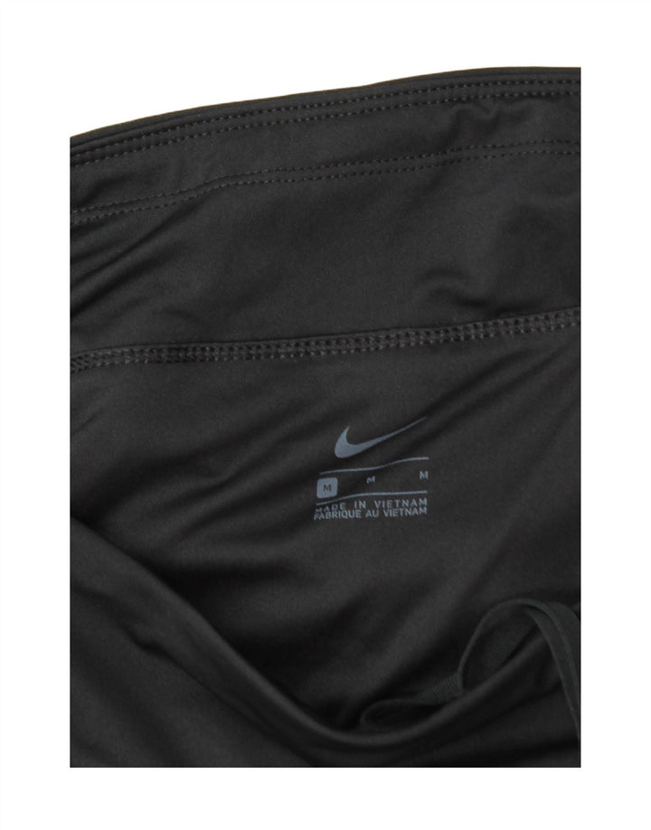 NIKE Womens Graphic Sport Shorts UK 12 Medium  Black