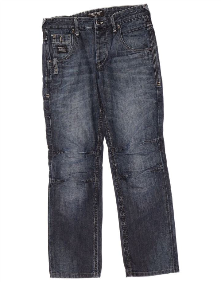 Мужские прямые джинсы Jack & Jones W30 L30 синие, хлопок