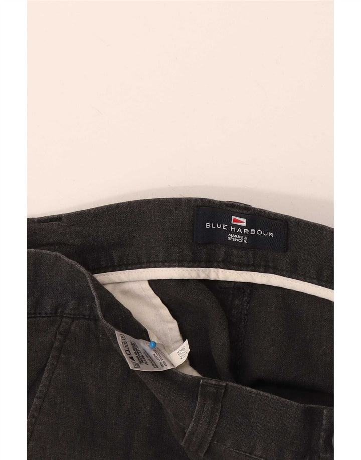 Мужские шорты чинос Marks & Spencer Blue Harbor W36, темно-синие, льняные