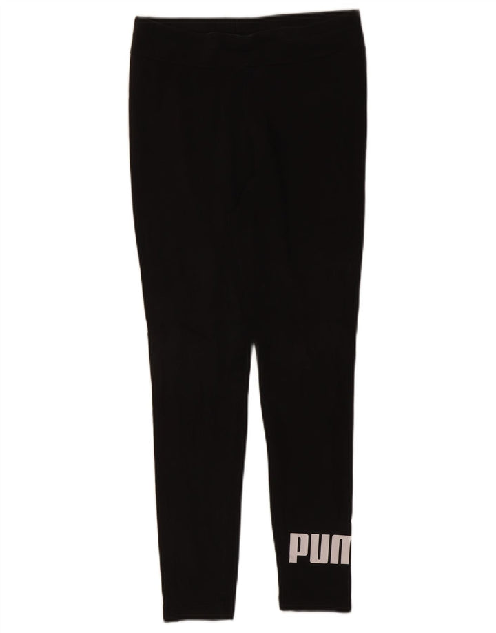 Женские леггинсы с рисунком Puma UK 14, хлопковые, среднего размера, черные