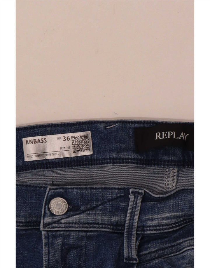 Мужские джинсы Replay Anbass Slim W36 L34 синие