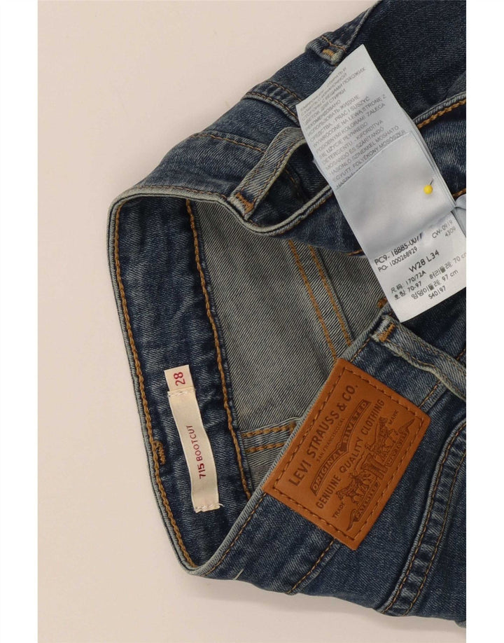 Женские джинсы Levi's 715 Bootcut W28 L34, синий хлопок
