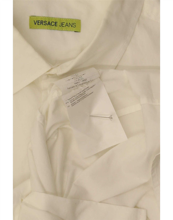Versace Мужская рубашка IT 50 Medium White Хлопок