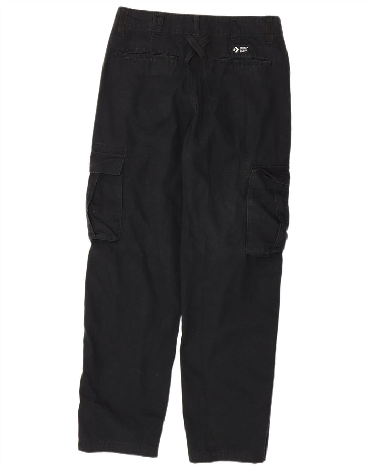Женские прямые брюки карго CONVERSE W27 L28, черные, хлопковые