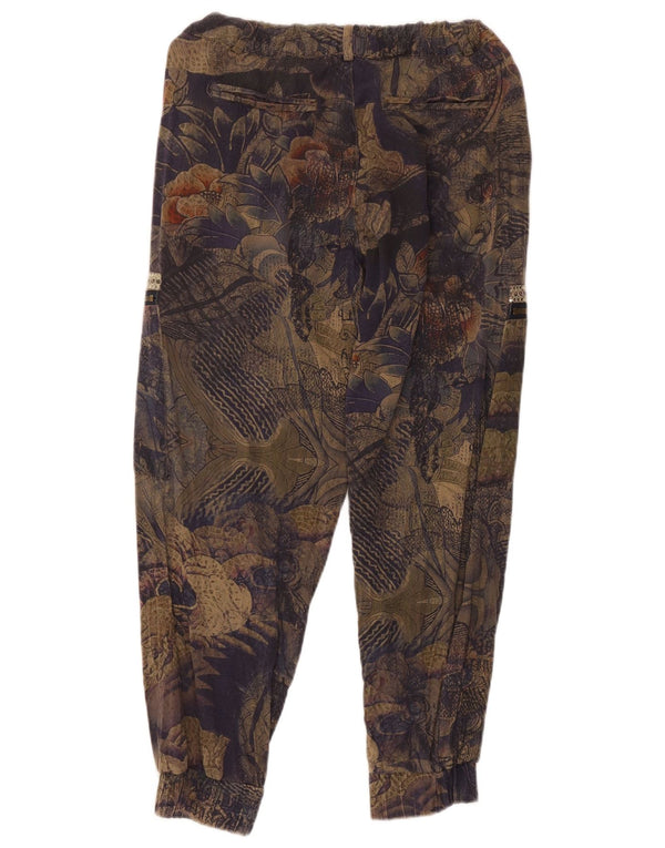 Женские брюки-карго Desigual, маленькие W30 L25, разноцветные с цветочным принтом