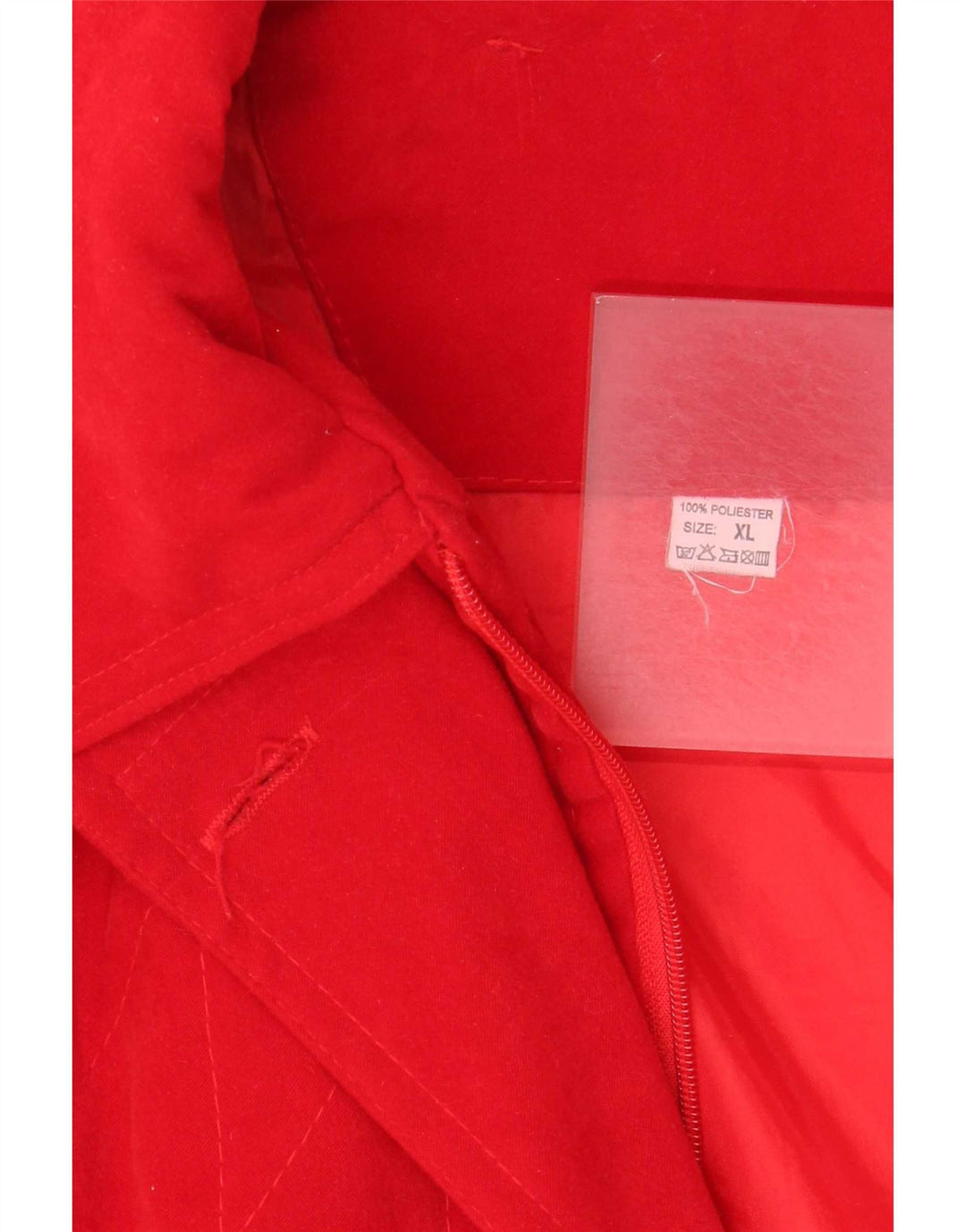 Винтажная женская оверсайз-парка с капюшоном, Великобритания, 18 XL, красный полиэстер