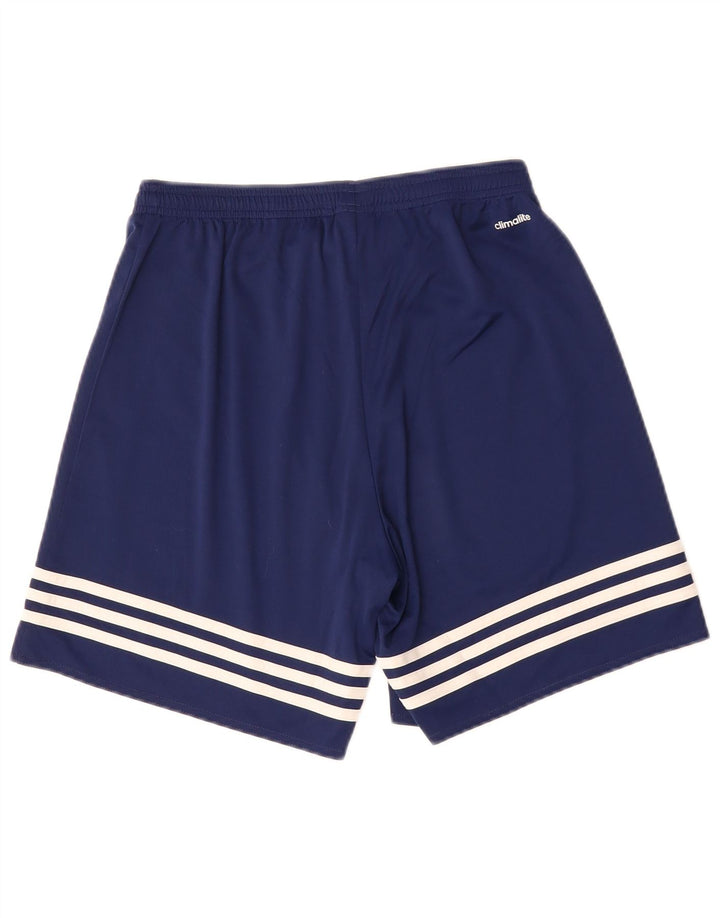 Мужские спортивные шорты ADIDAS Climalite среднего размера, темно-синие, полиэстер