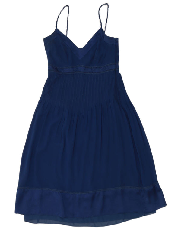 Женский сарафан Karen Millen UK 10, маленький, темно-синий, шелковый