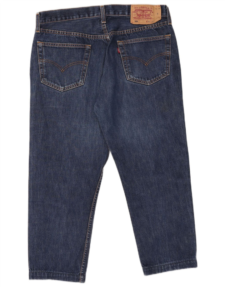 Мужские джинсы-капри Levi's 501 W36 L22 синие, хлопок