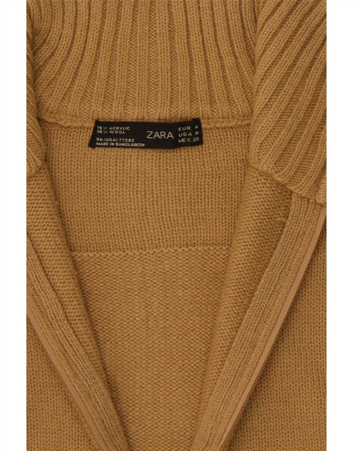 Женский кардиган Zara UK 12, средний хаки, акрил
