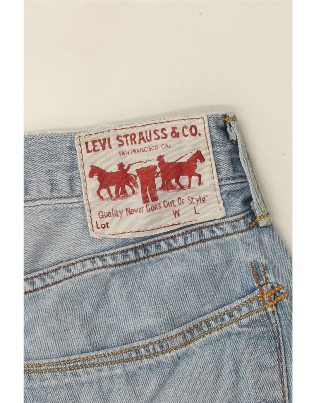 Мужские джинсовые шорты Levi's 504 W32, средний синий хлопок